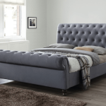 Fabric Sleigh Bed 012